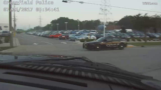 Watch: Dash cam video shows brief chase of stolen car