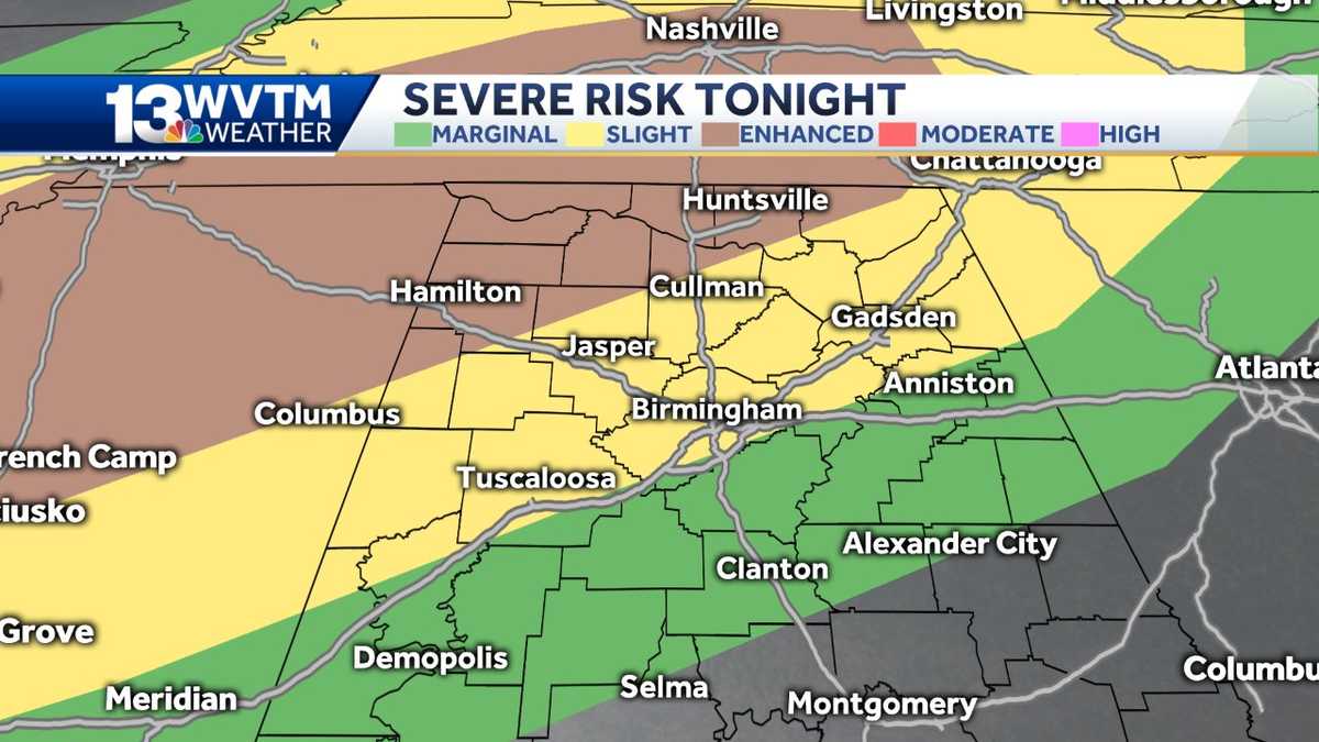 Overnight severe weather threat, school closings