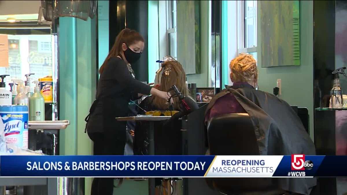 Hair salons, barbers back in business in Massachusetts