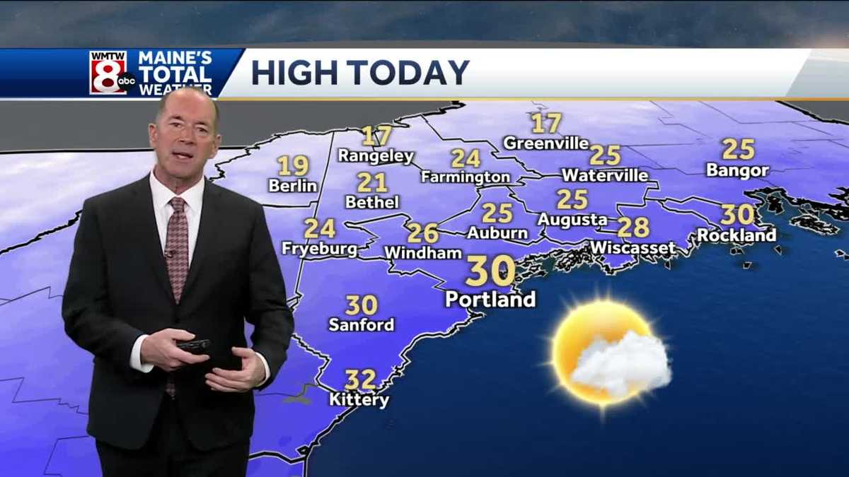 Sunny and cooler Tuesday