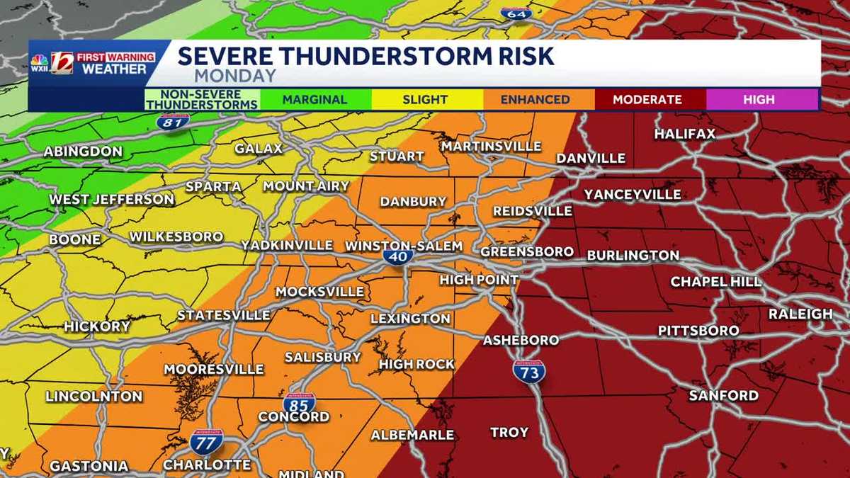 Widespread wind and tornado threats in the Piedmont Triad | Prepare now for severe warnings