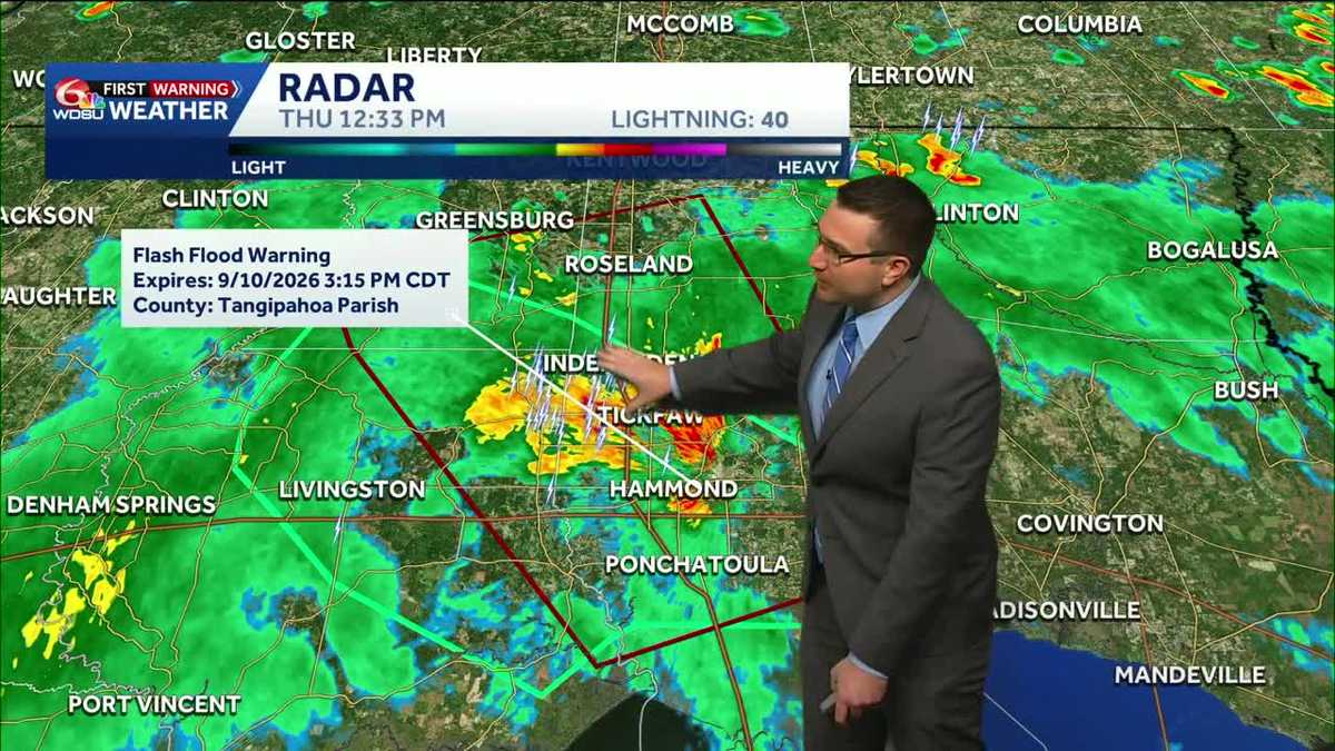 Tracking heavy rain and storms in southeast Louisiana today and this weekend