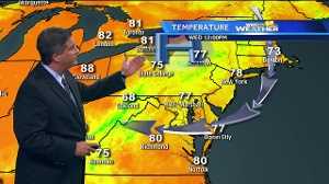 Mix of sun and clouds, a little cooler Wednesday