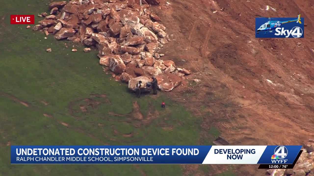 Upstate school responds to reports of undetonated construction explosive found by crews
