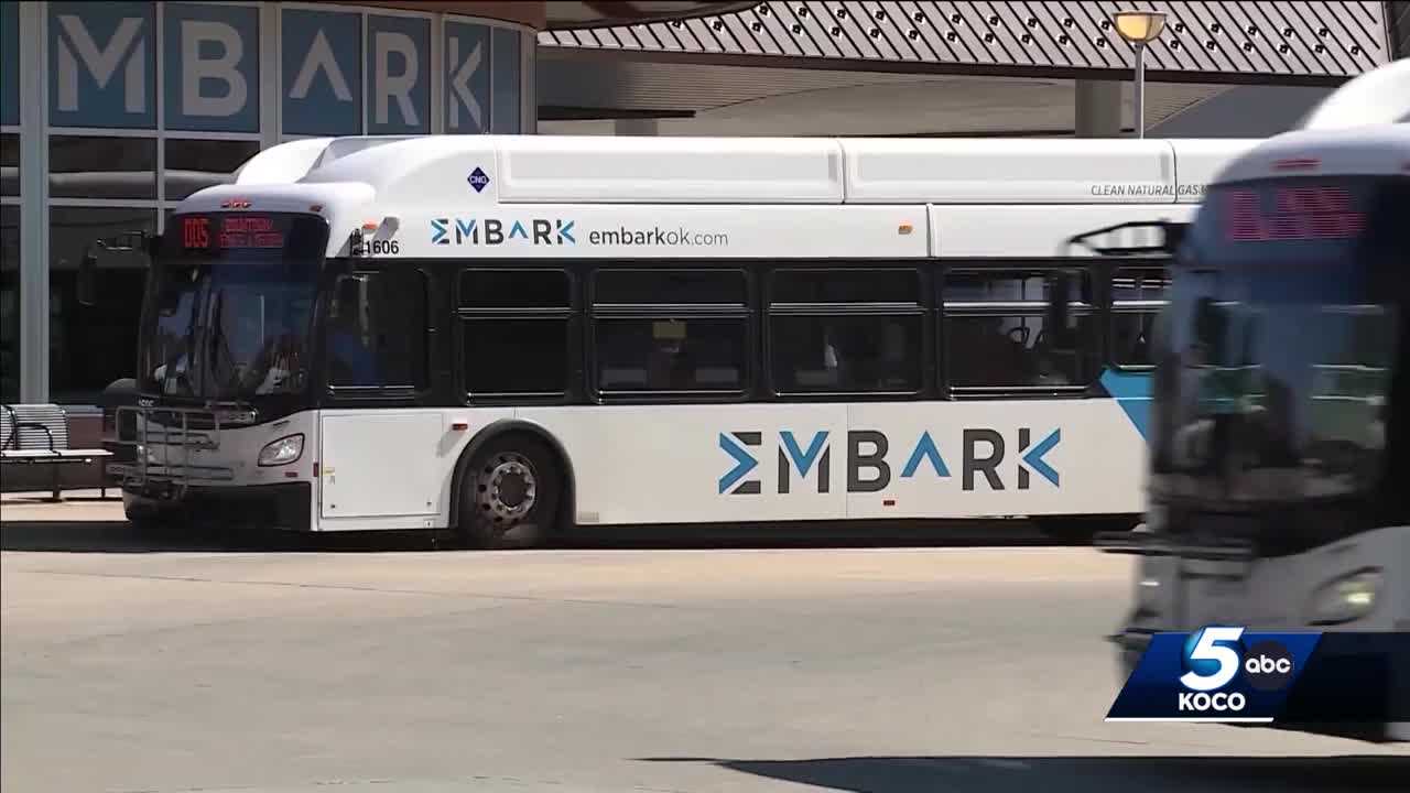 Embark bus crashes near downtown Oklahoma City
