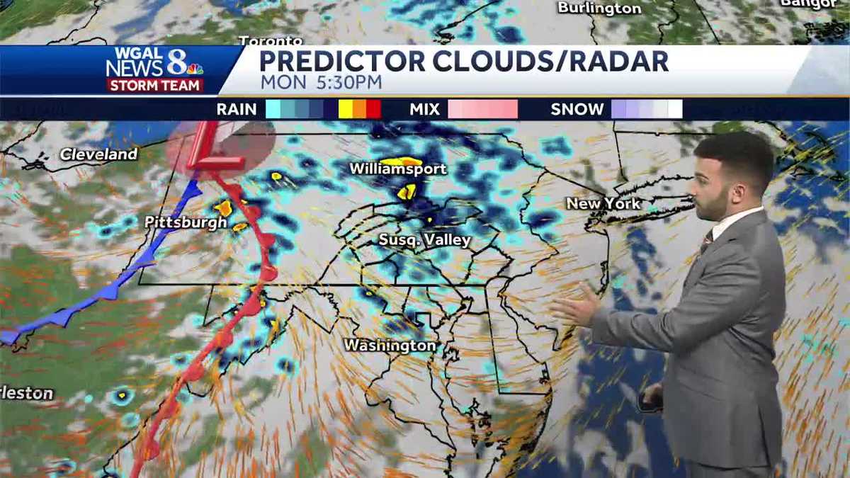 Mostly cloudy and cooler overnight, showers make a return tomorrow AM