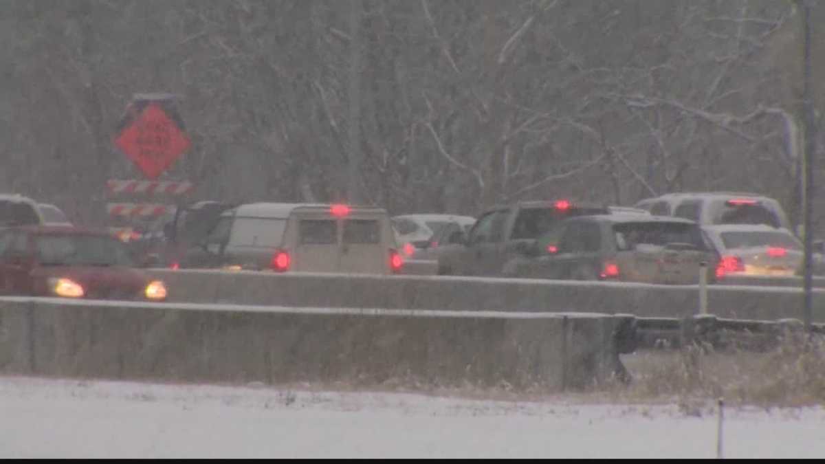Snowfall leads to slow ride during morning commute