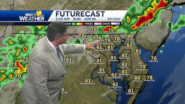 Storms coming to Maryland late Saturday night
