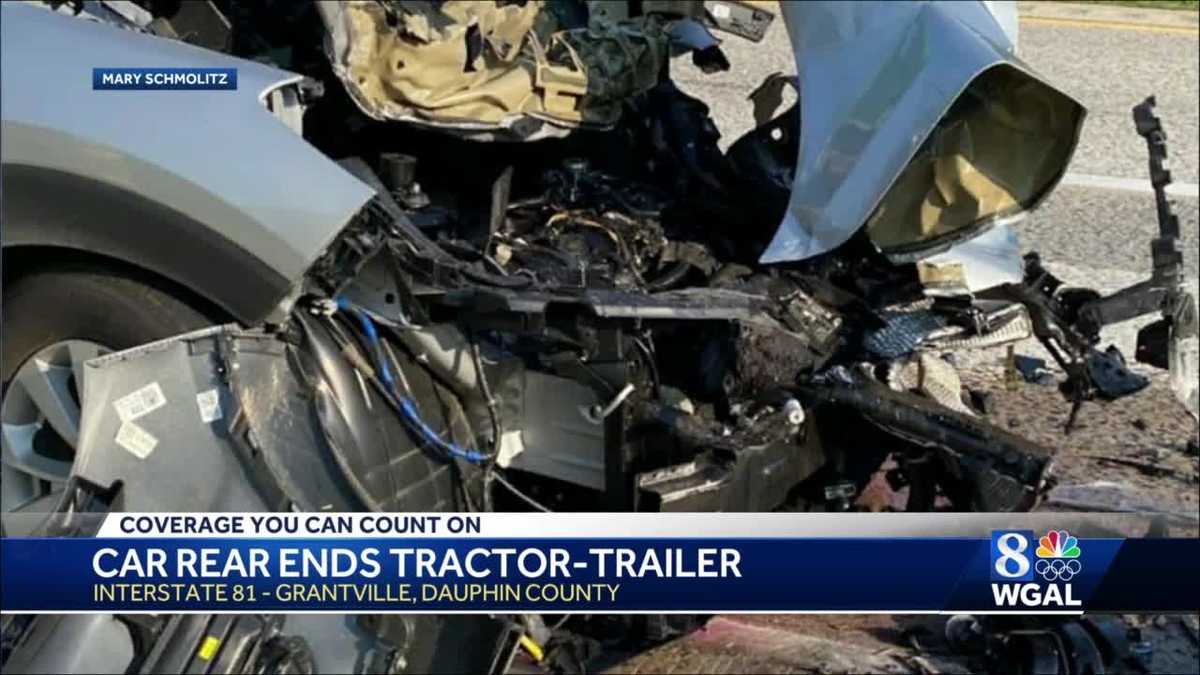 Vehicle and tractor trailer collide on I-81 in Dauphin County