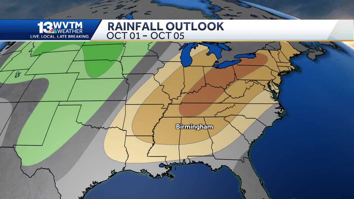 Spotty showers bring little rain to Alabama this week