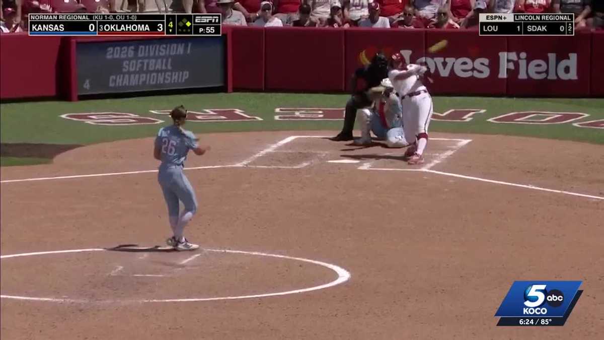 Oklahoma softball builds 4-0 lead against Kansas in regionals