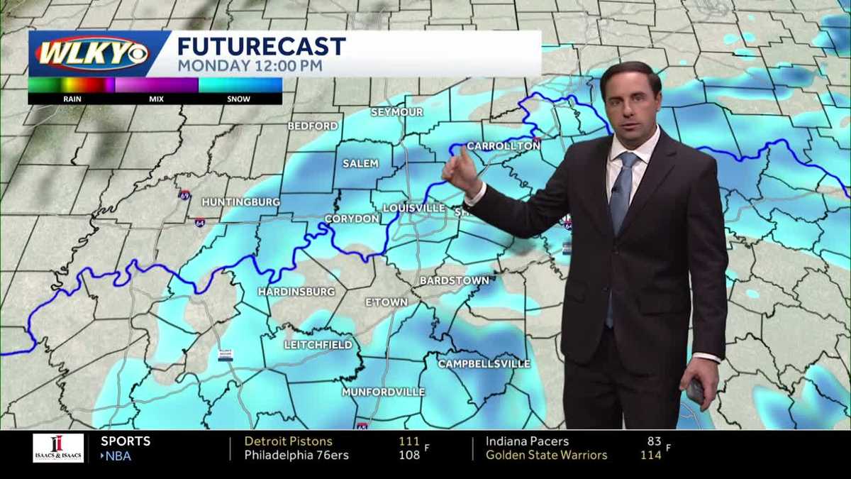Scattered snow showers on Monday