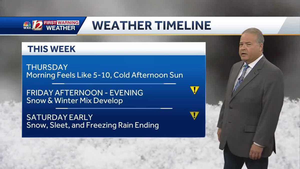WATCH: Cold Thursday. Winter Conditions Friday PM into Saturday