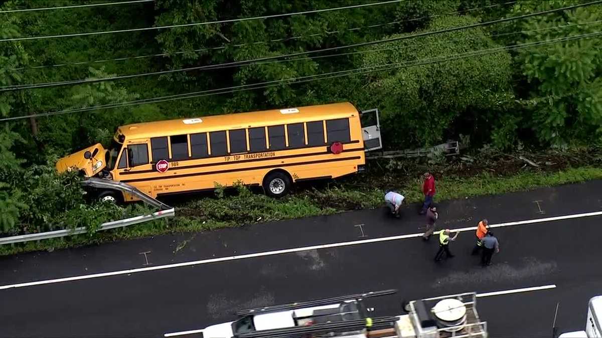 School bus crashes Route 1 in County