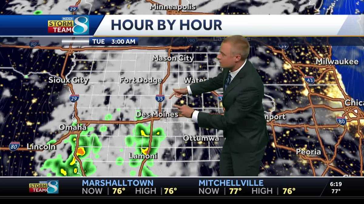 Des Moines weather: Rain possible overnight into Tuesday