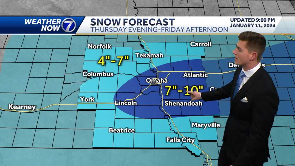 The beginning of the winter storm Thursday, January 11th