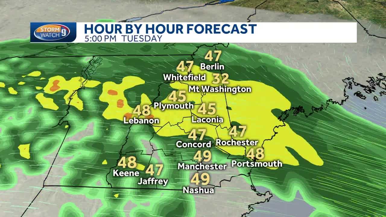 Rain, Cooler Temperatures On Tap For Tuesday