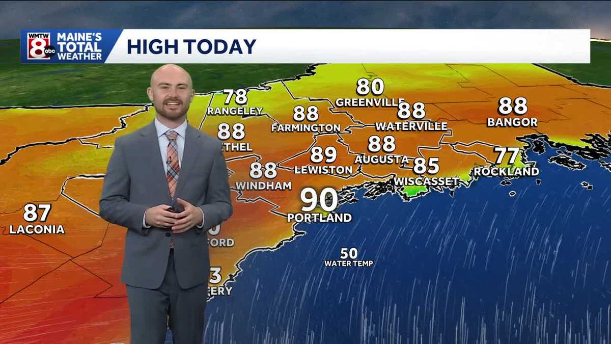 Hot and humid with chance of thunderstorms today