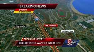 Boy found wandering alone near Expressway