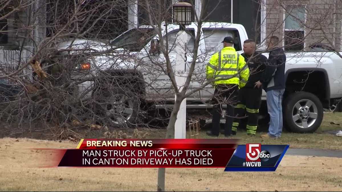 Man dies after being hit by pickup truck in Canton driveway