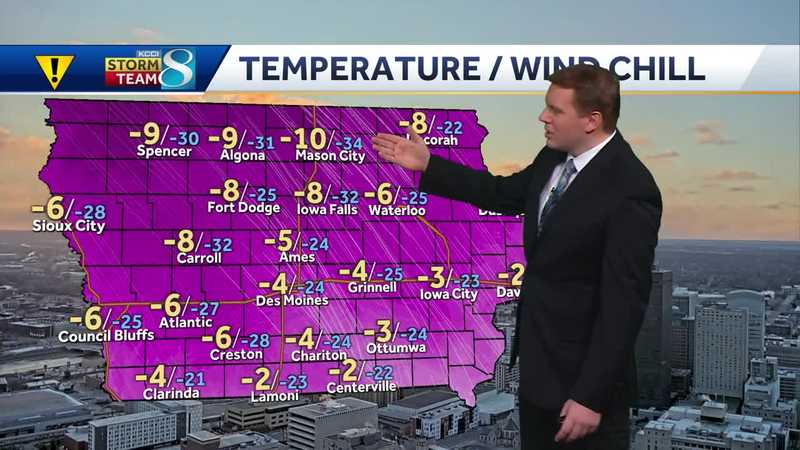 Iowa weather: Frigid cold continues with dangerous wind chills