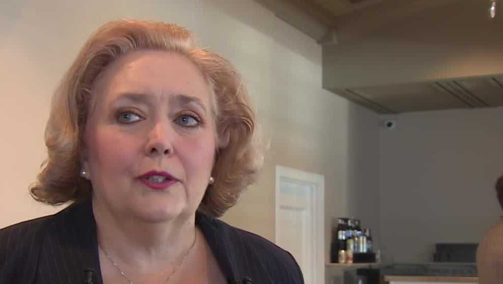 State Sen. Carol Blood speaks at downtown Omaha voter luncheon