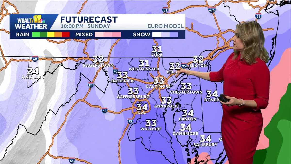 Snow expected Sunday in the Baltimore area