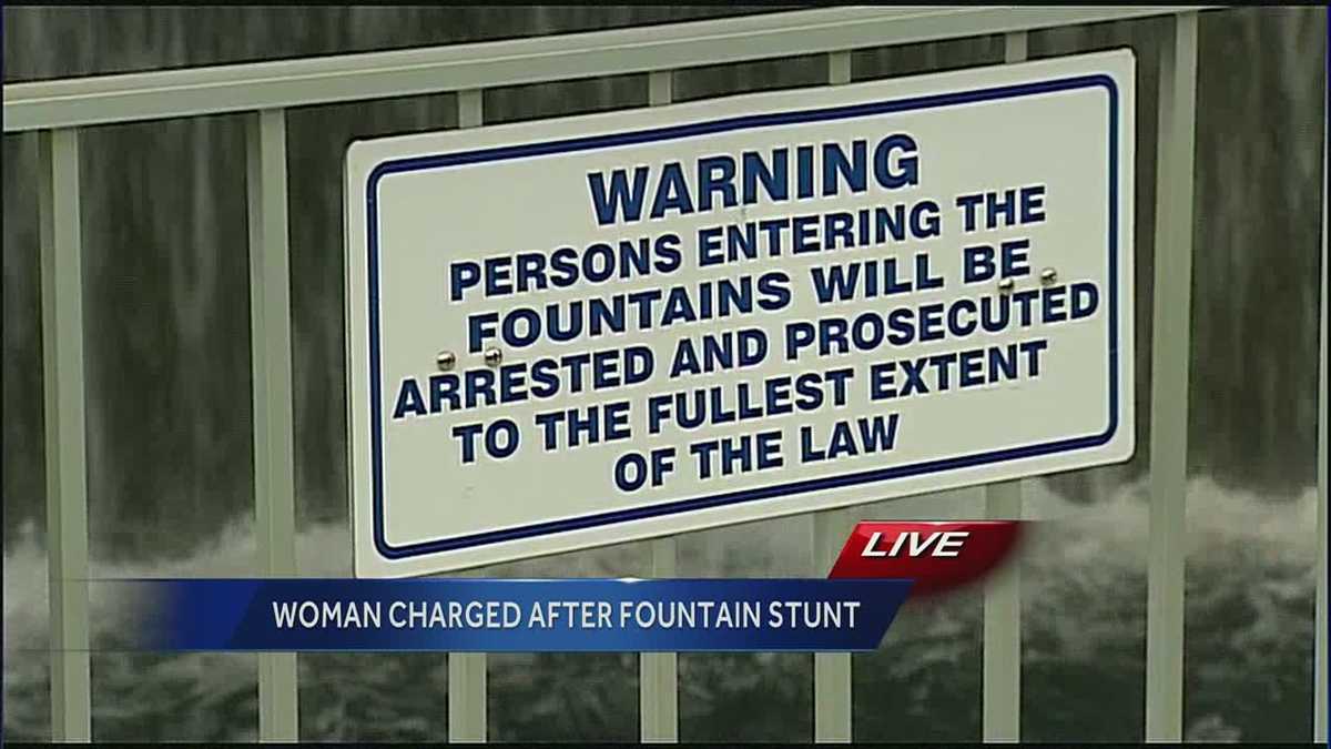 Woman climbs the Kauffman Stadium fountain, tries to evade security, then  gets arrested