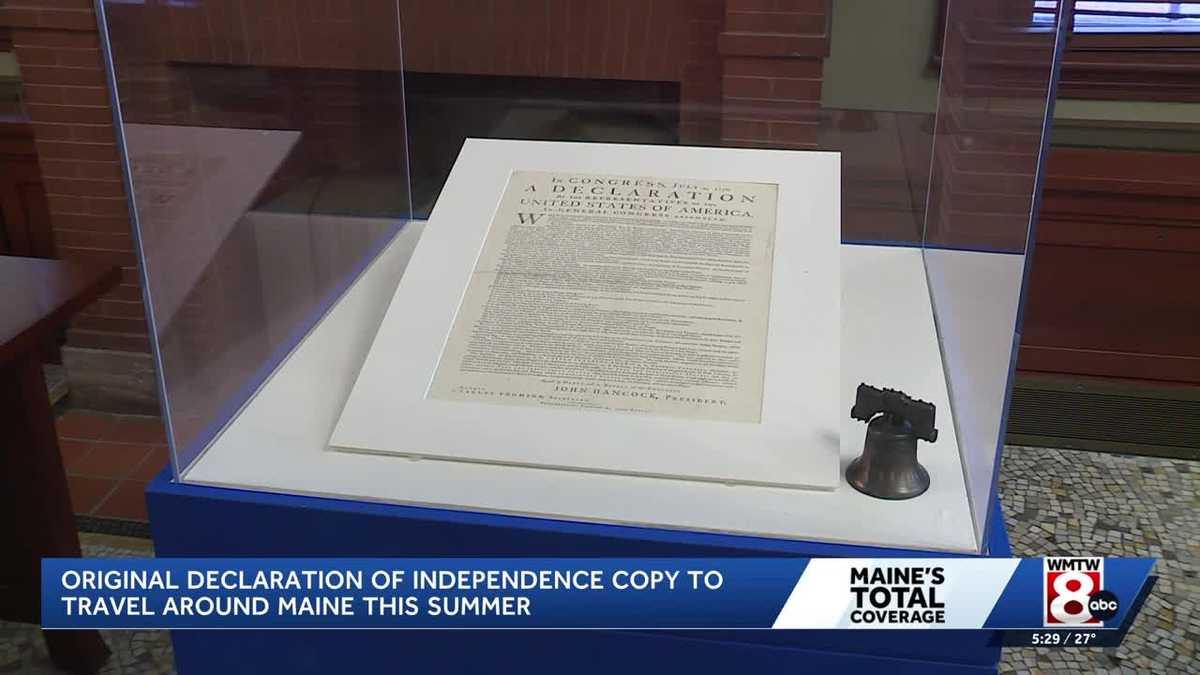 Where you can see an original copy of the Declaration of Independence as it travels around Maine