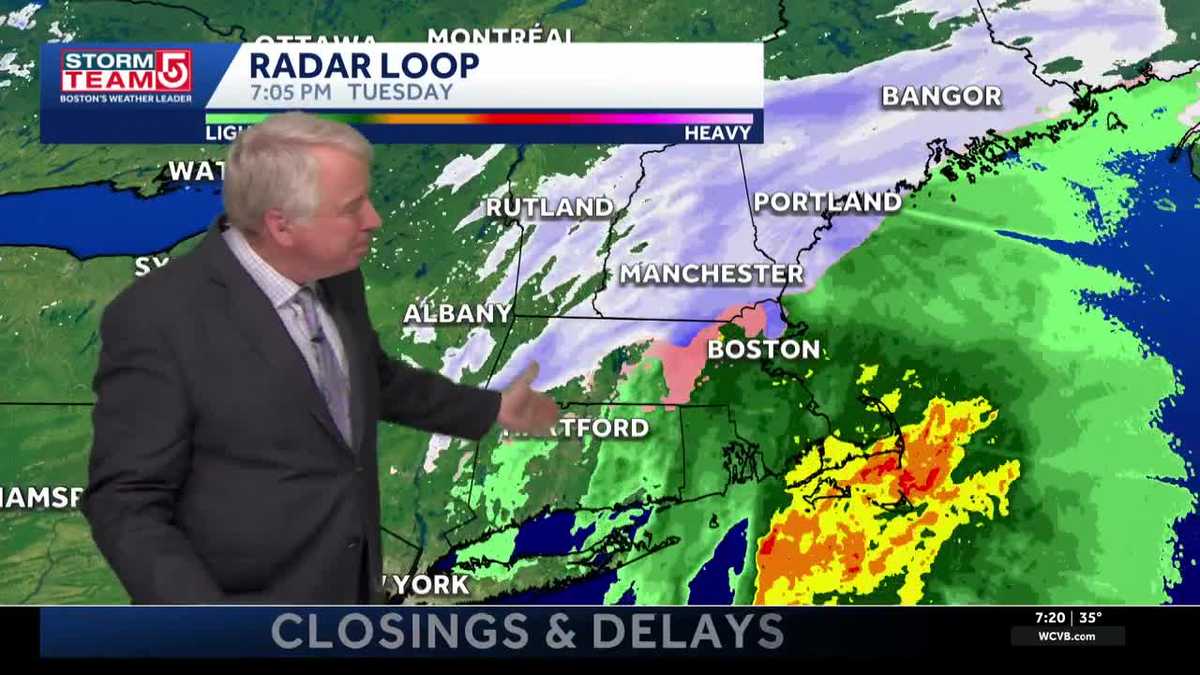 Video: Chance of flurries overnight as rain tapers off