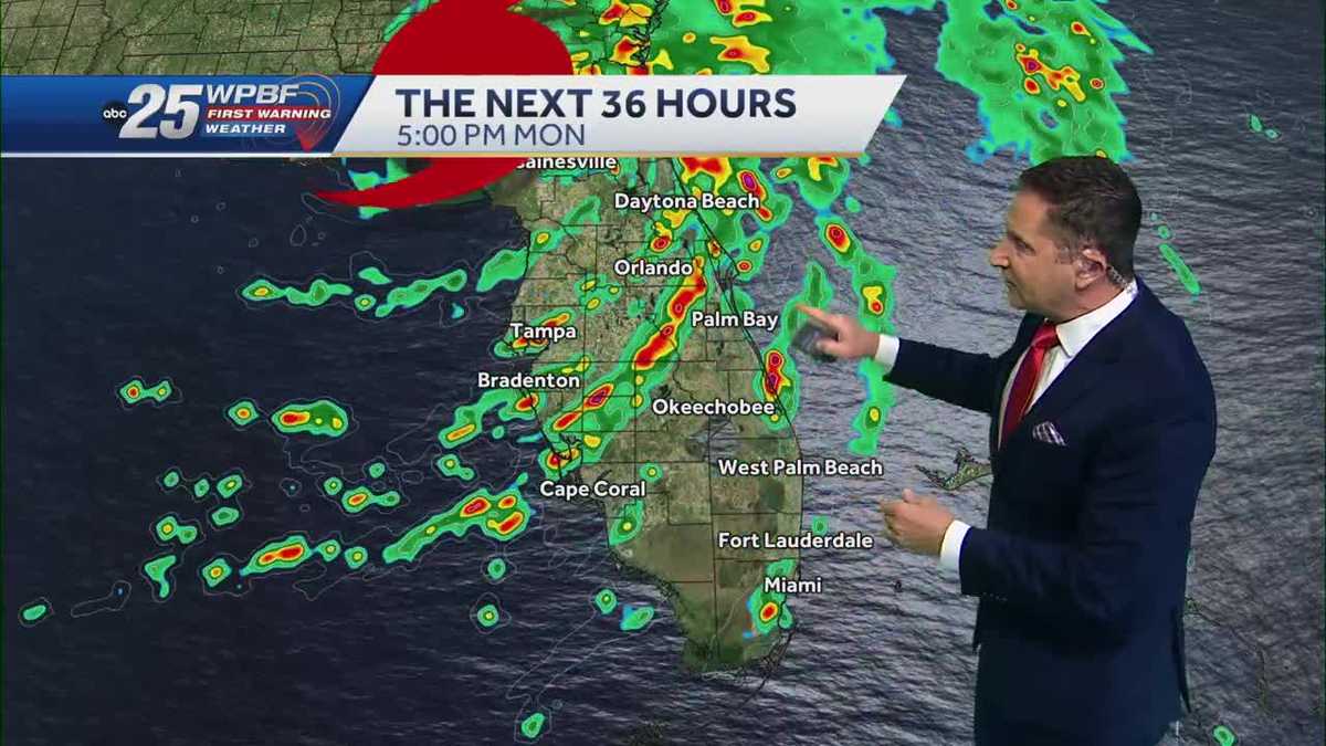 Fast showers and a few storms across South Florida