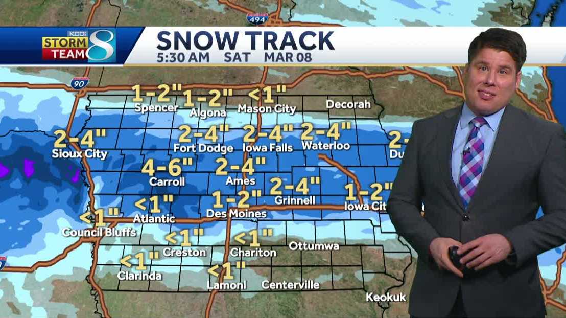 Iowa weather: More snow then warm temps follow Wednesday's blizzard