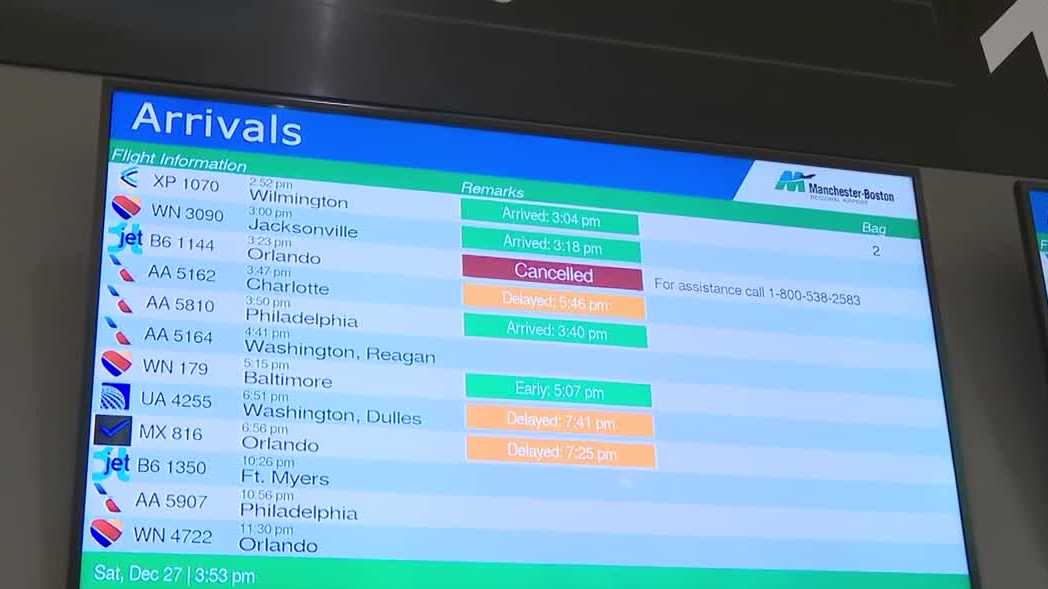 Messy holiday travel: Hundreds of flight disruptions in region because of weather