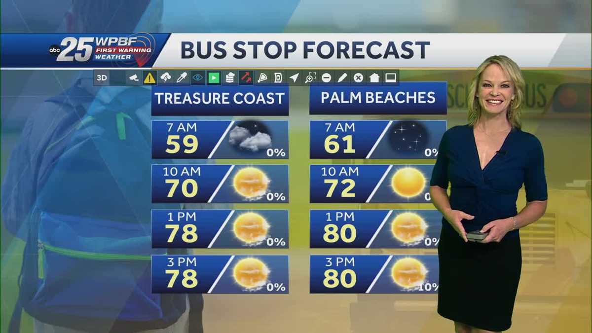 Sunny and mild for South Florida
