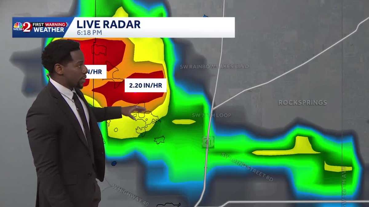 Strong Central Florida Showers Along I-75