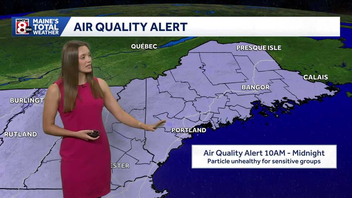 Showers later and an Air Quality Alert