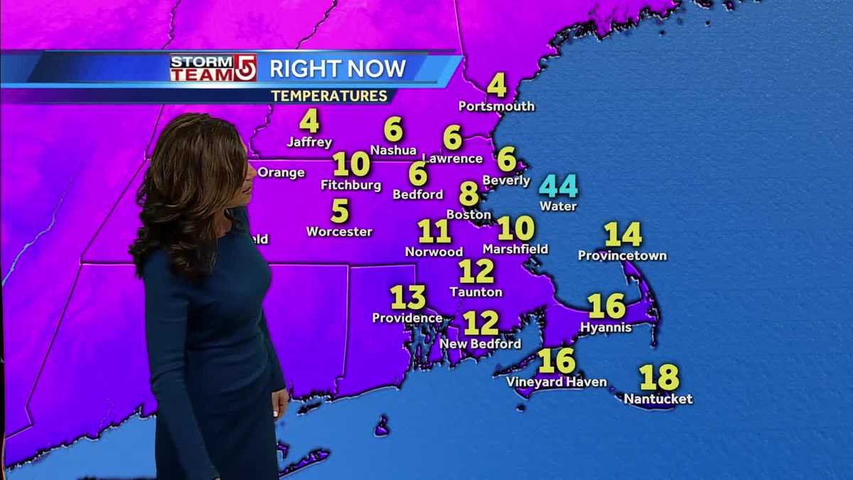 Video: Deep freeze continues, snow flirts with southern parts of Mass.