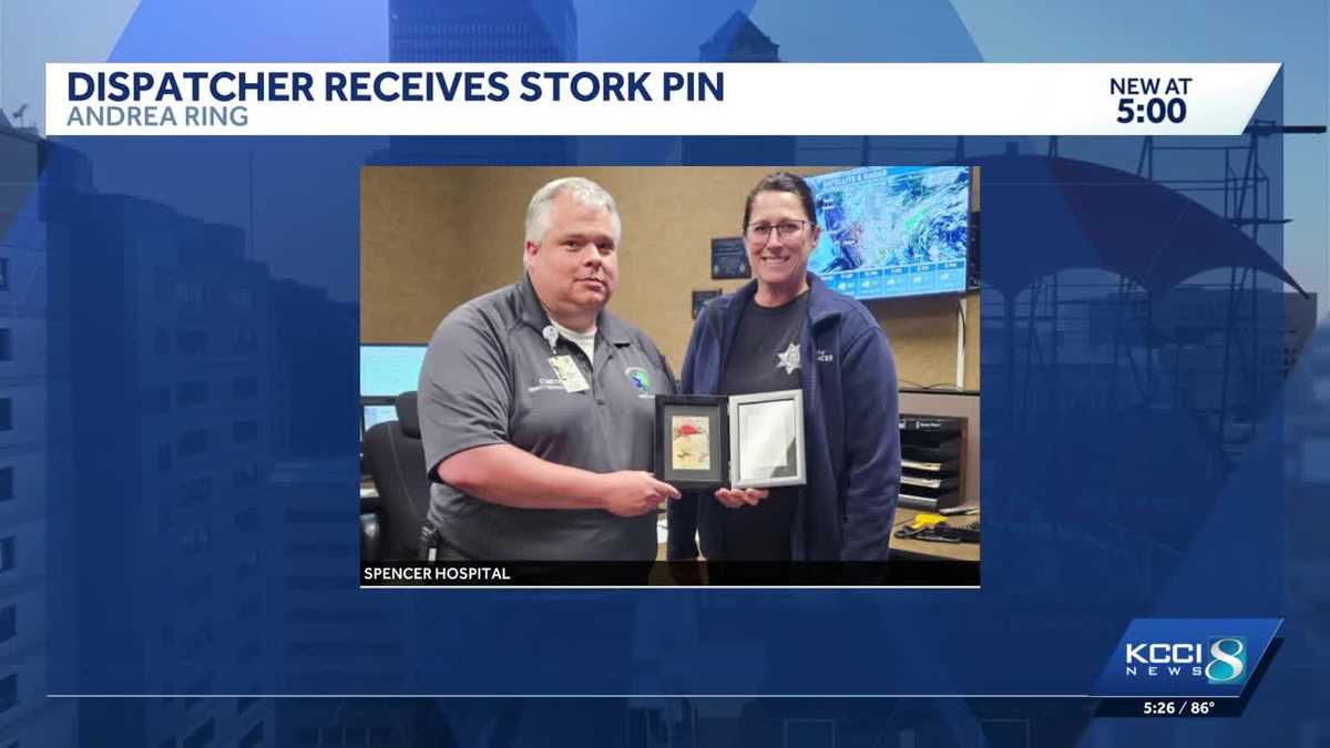 Andrea Ring earns stork pin after Highway 18 birth