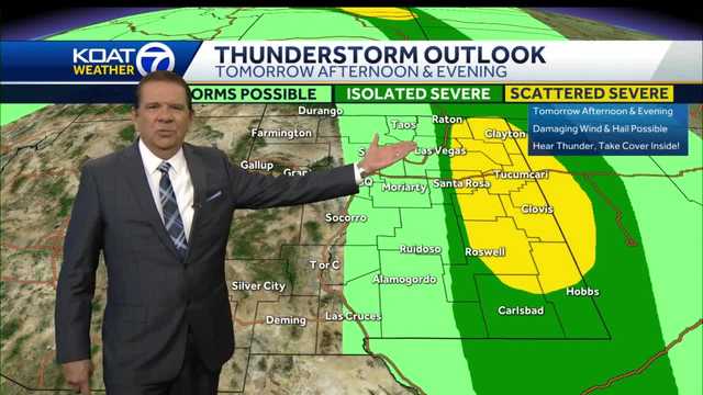 Severe storm threat going up in eastern NM - Vimarsana News