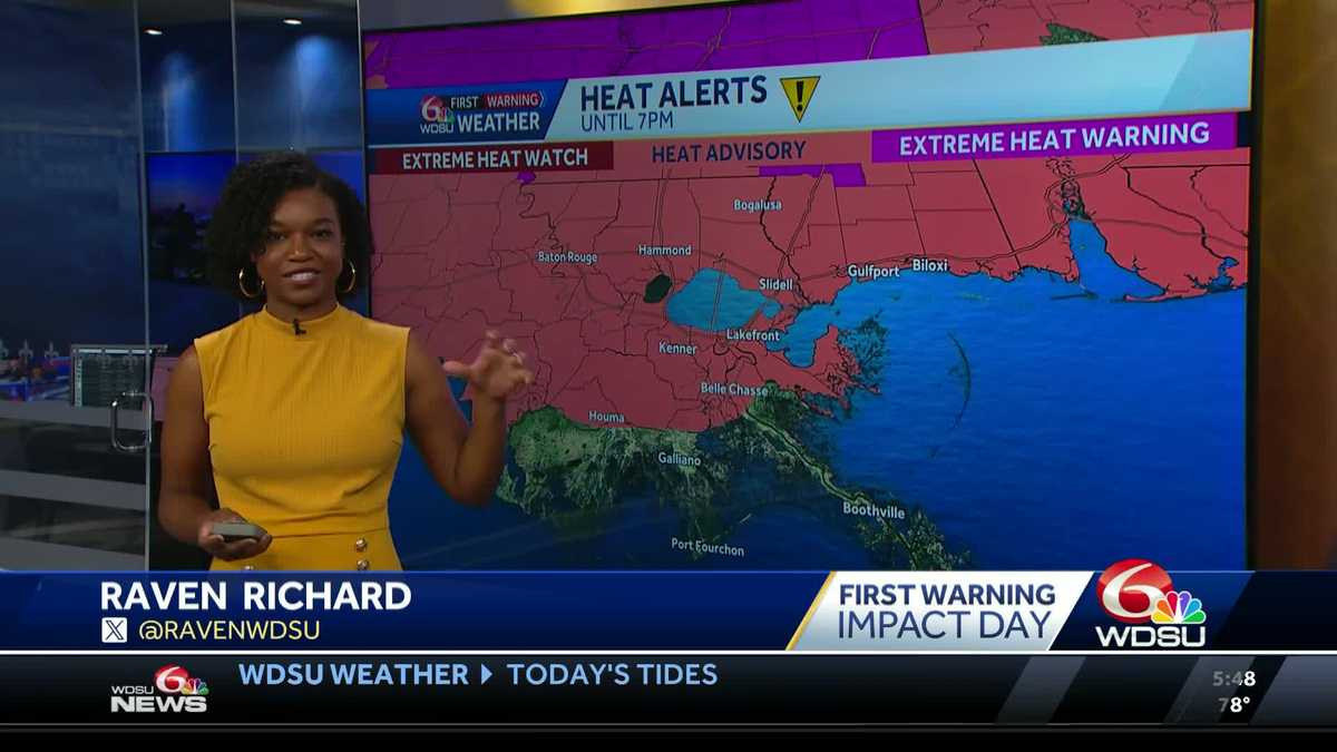 IMPACT DAY: Heat sticks around, feeling like 110 plus more storms New Orleans Forecast