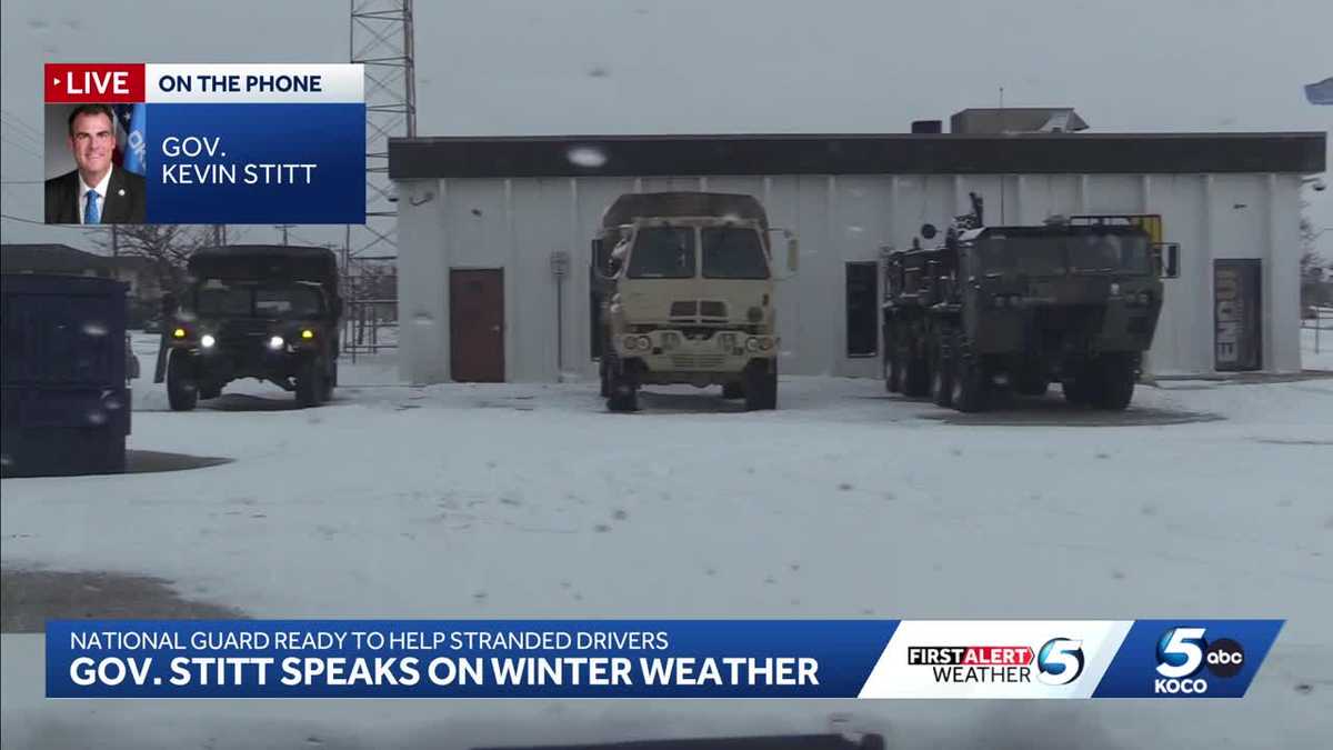 'Check on your neighbor': Stitt talks road conditions, power outages amid Oklahoma winter storm