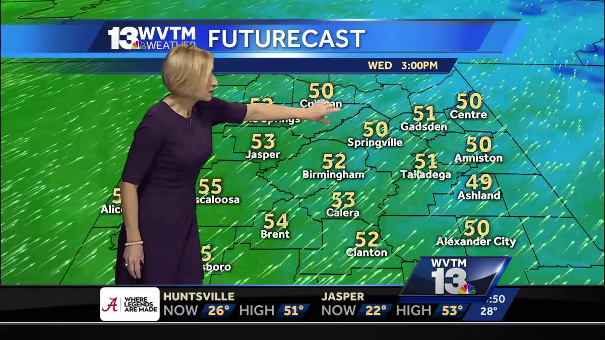 Sunny and chilly for Wednesday