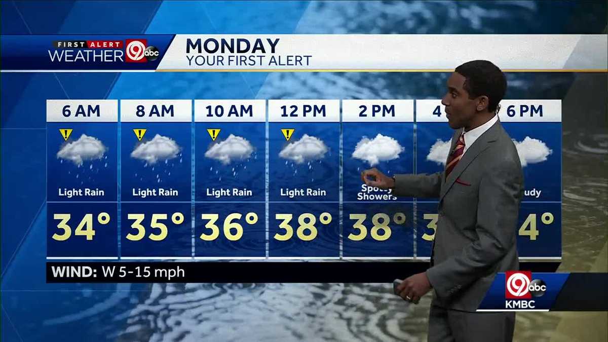 Rain possible overnight into Monday morning commute