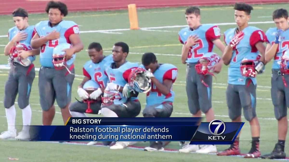 Ralston football player defends kneeling during national anthem