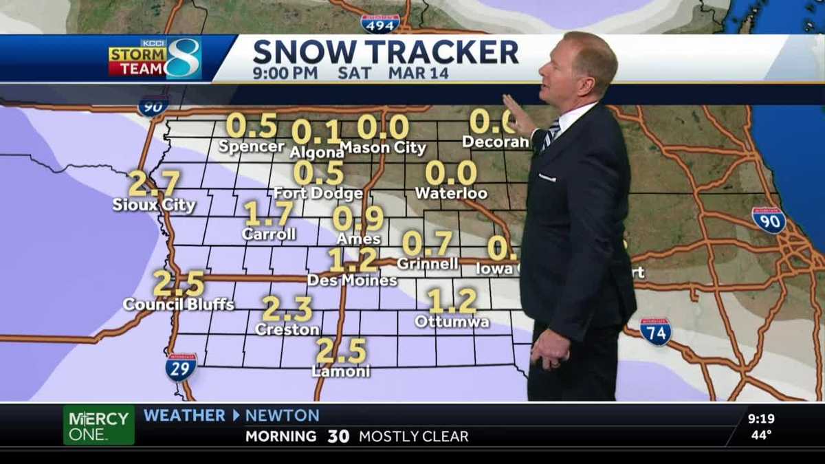Temperatures drop as snow system moves in for Saturday