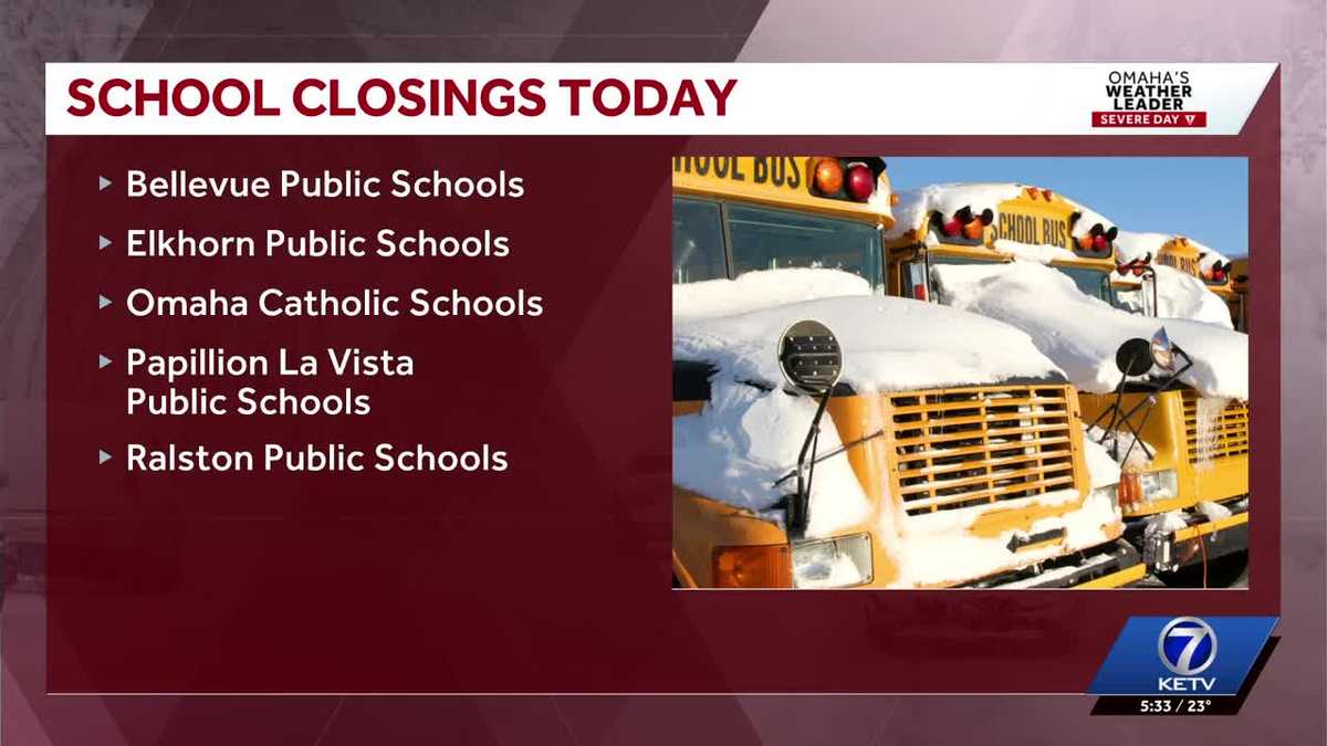 Omaha schools, businesses closed for forecasted snow