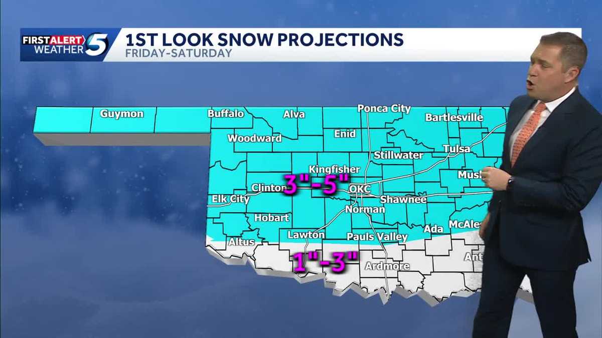 TIMELINE: Significant winter storm expected to bring heavy snow across Oklahoma this weekend