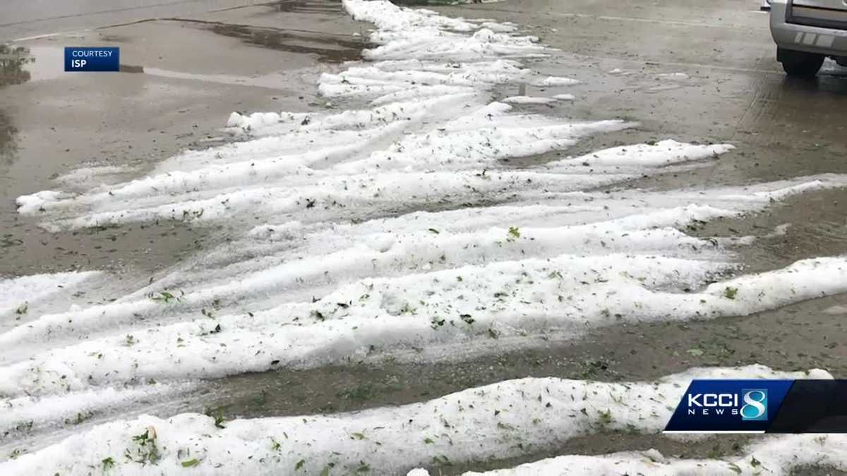 Trail of damage left as storms blast through central Iowa