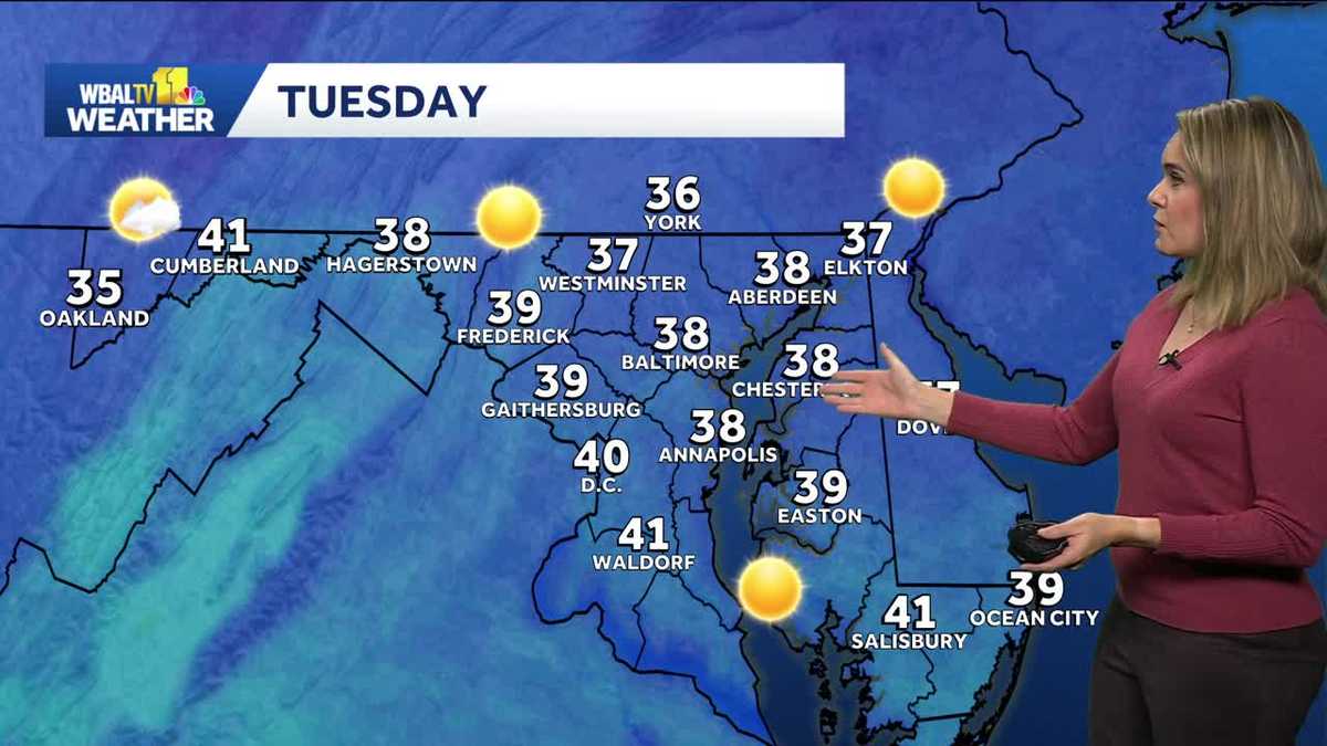 Sunny but still cold on Tuesday