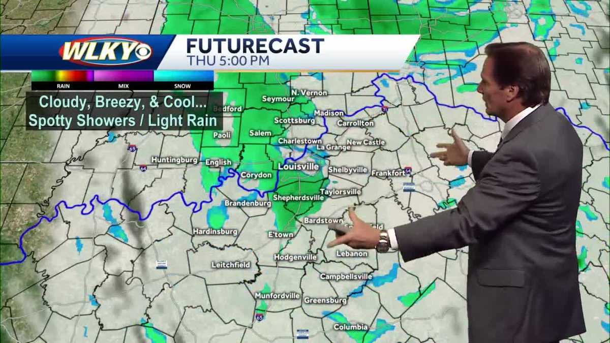 Cooler with spotty showers ahead